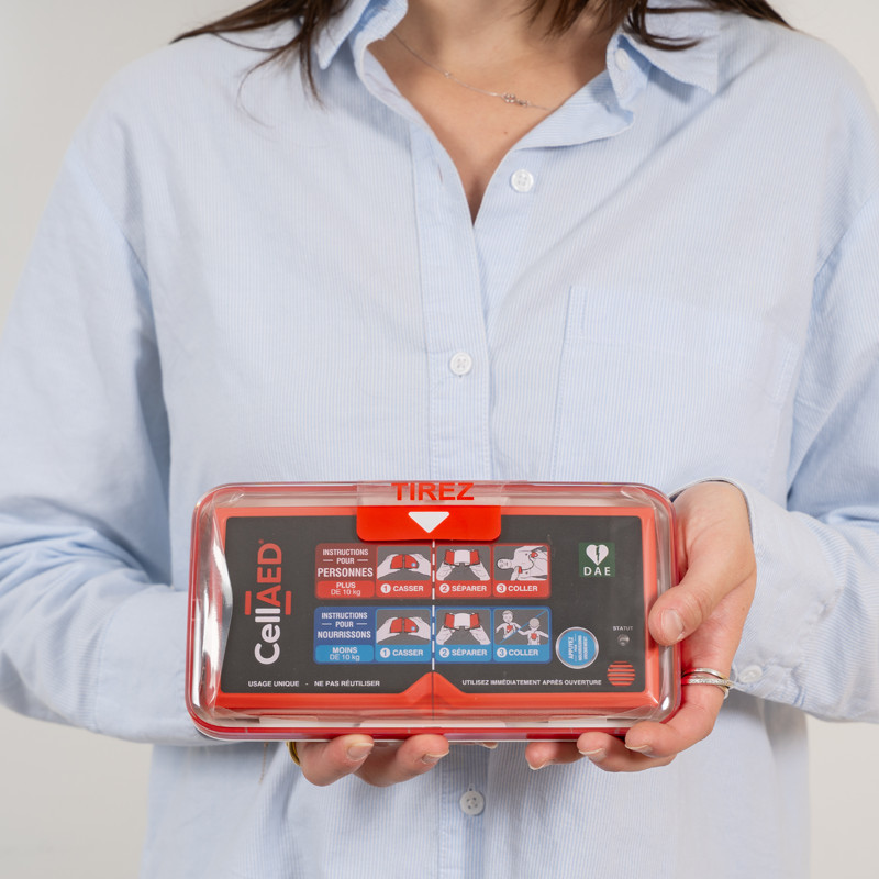 CellAED®, votre défibrillateur personnel, ultraportable !